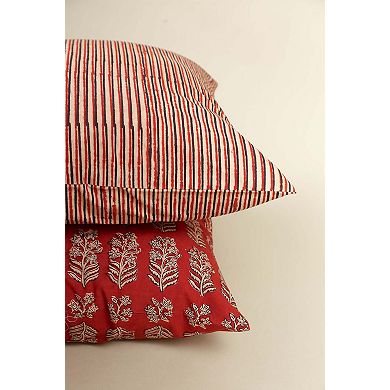 Ember Hand Block Print Pillow