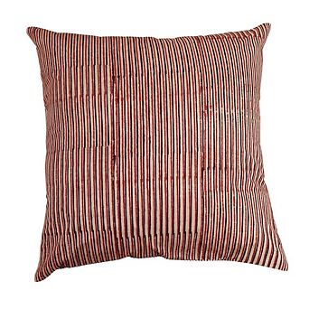 Rustic Stripes Hand Block Print Pillow