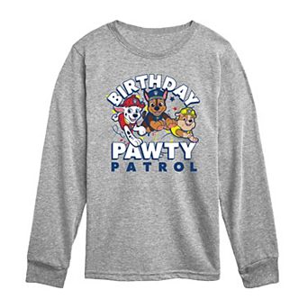 Toddler Boy Paw Patrol Birthday Pawty Patrol Long Sleeve Graphic Tee