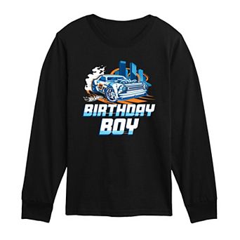 Toddler Boy Hot Wheels Birthday Boy Long Sleeve Graphic Tee