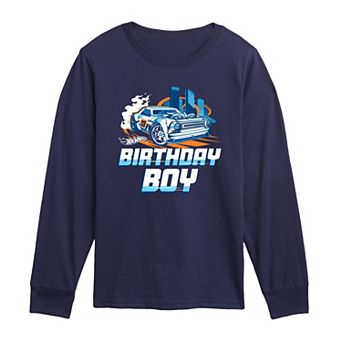 Toddler Boy Hot Wheels Birthday Boy Long Sleeve Graphic Tee