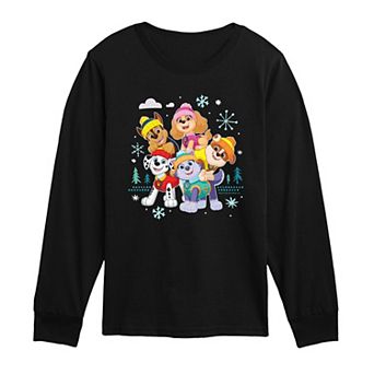 Toddler Boy Paw Patrol Group Winter Long Sleeve Graphic Tee