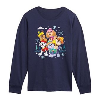 Toddler Boy Paw Patrol Group Winter Long Sleeve Graphic Tee