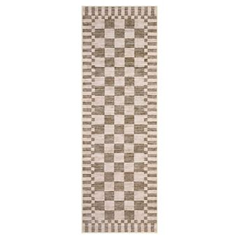 Geometric Machine Washable Checkerboard Area Rug Non Slip Low Pile Carpet for Living Room Bedroom