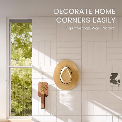 6-Pack Felt Bulletin Board Tiles, 11.8"x11.8", 40 Adhesive Tabs, Sound Absorbing, DIY Design