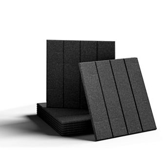 6-Pack Felt Bulletin Board Tiles, 11.8"x11.8", 40 Adhesive Tabs, Sound Absorbing, DIY Design