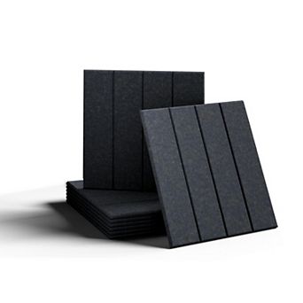 6-Pack Felt Bulletin Board Tiles, 11.8"x11.8", 40 Adhesive Tabs, Sound Absorbing, DIY Design