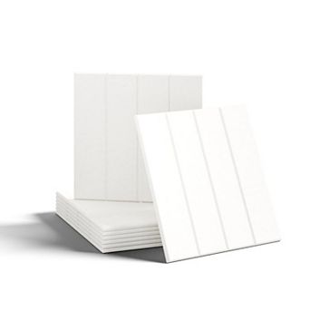6-Pack Felt Bulletin Board Tiles, 11.8"x11.8", 40 Adhesive Tabs, Sound Absorbing, DIY Design