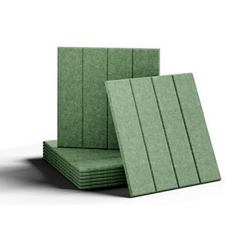 6-Pack Felt Bulletin Board Tiles, 11.8"x11.8", 40 Adhesive Tabs, Sound Absorbing, DIY Design