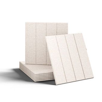 6-Pack Felt Bulletin Board Tiles, 11.8"x11.8", 40 Adhesive Tabs, Sound Absorbing, DIY Design
