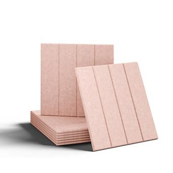 6-Pack Felt Bulletin Board Tiles, 11.8"x11.8", 40 Adhesive Tabs, Sound Absorbing, DIY Design