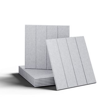 6-Pack Felt Bulletin Board Tiles, 11.8"x11.8", 40 Adhesive Tabs, Sound Absorbing, DIY Design