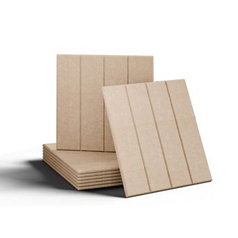 6-Pack Felt Bulletin Board Tiles, 11.8"x11.8", 40 Adhesive Tabs, Sound Absorbing, DIY Design