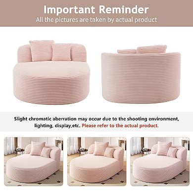 Merax Modern Chaise Lounge Sofa Boneless Couch 51.6" Sofa Bed Compression Sofa Couch