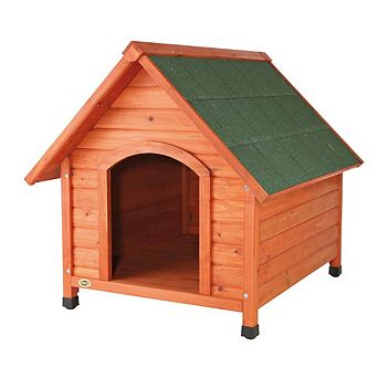 Cottage Weatherproof Outdoor Wooden Dog House Raised Floor for Medium Dogs
