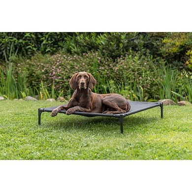 2-in-1 Elevated Portable Dog House or Dog Cot & Tent