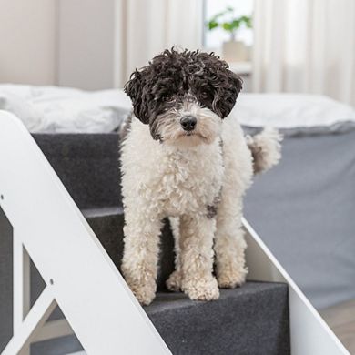 Adjustable 4-Step Pet Stairs