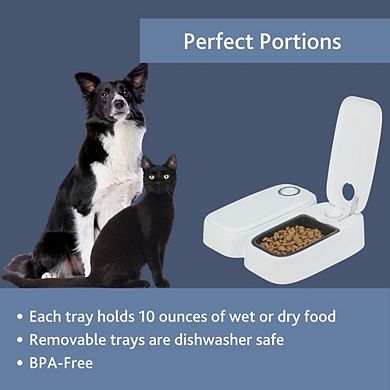 TX2 Automatic Food Dispenser, Two Timers and Bowls, 48 Hr Timer