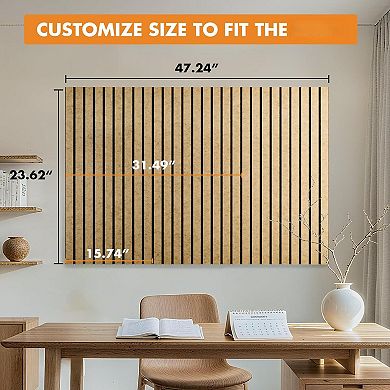 6-Piece Removable Adhesive Felt Bulletin Board Set with Push Pins for Home Office Decor