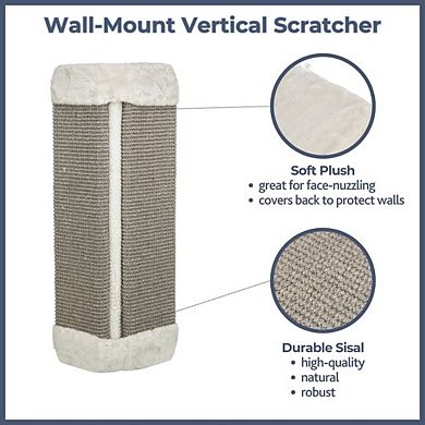 Wall Mount Sisal Scratching Board for Corners, Vertical Cat Scratcher
