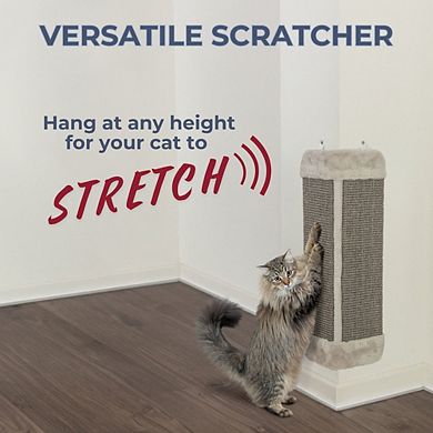 Wall Mount Sisal Scratching Board for Corners, Vertical Cat Scratcher