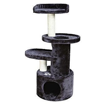 Oviedo Plush 3-Level Cat Tree with Sisal Scratching Posts, Condo & Tunnel