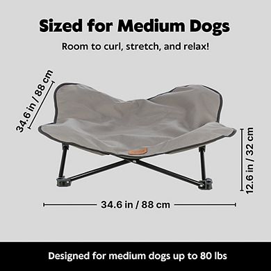 Elevated Camping Cot, Folding Dog Bed, Raised Travel Lounger