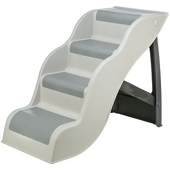 4-Step Pet Stairs, Lightweight and Collapsible Steps Ideal for Dogs & Cats