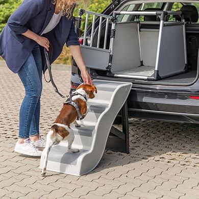 4-Step Pet Stairs, Lightweight and Collapsible Steps Ideal for Dogs & Cats