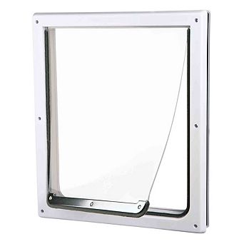 2-Way Pet Door for Doors with Lockable Panel, For Medium to Large Dogs
