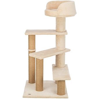 Tulia Senior Plush & Sisal 4-Level Cat Tree, Scratching Posts & Bed