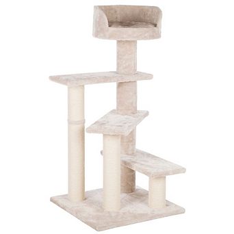 Tulia Senior Plush & Sisal 4-Level Cat Tree, Scratching Posts & Bed