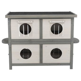 Natura 2-Story Weatherproof Elevated Outdoor Cat Shelter with Balcony