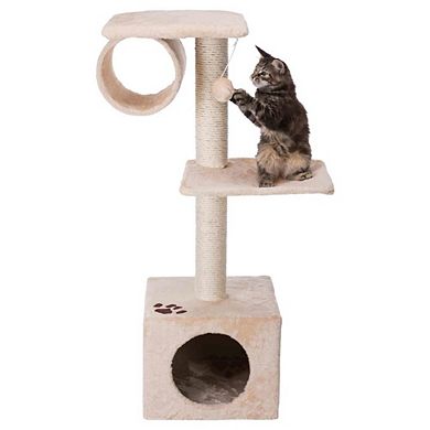 San Fernando Plush & Sisal 3-Level Cat Tree, Scratching Posts & Condo