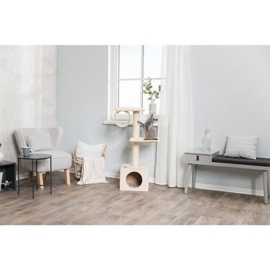 San Fernando Plush & Sisal 3-Level Cat Tree, Scratching Posts & Condo