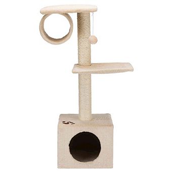 San Fernando Plush & Sisal 3-Level Cat Tree, Scratching Posts & Condo