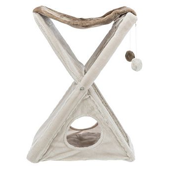 Miguel Fold & Store Plush & Sisal Cat Tree, Hammock, Condo, Scratcher