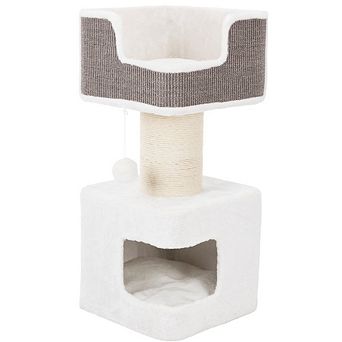 Ava XXL Jute & Plush 2-Level Cat Tree with Scratching Post & Condo