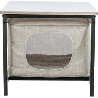 Emmie Indoor Cat Condo, Cat Bed Side Table, Cat Hideaway Cave with Cozy Cushion