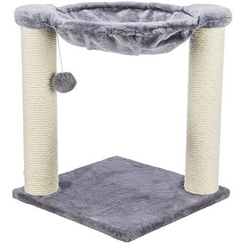 Baza Jute 19.7" Cat Scratching Posts with Hammock & Hanging Cat Toy