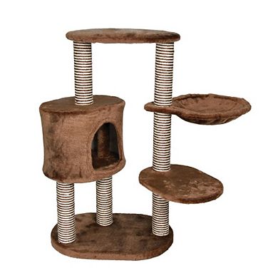 Moriles Plush & Sisal 3-Level Cat Tree with Scratching Posts & Condo