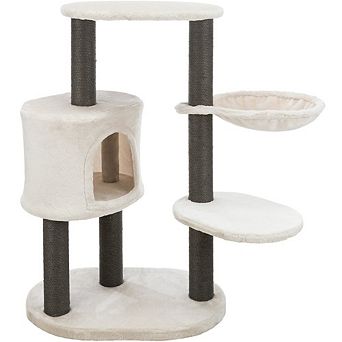 Moriles Plush & Sisal 3-Level Cat Tree with Scratching Posts & Condo