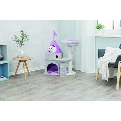 My Kitty Castle Plush Cat Tree, Sisal Scratching Posts, Rustling Fabric