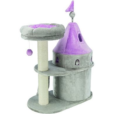 My Kitty Castle Plush Cat Tree, Sisal Scratching Posts, Rustling Fabric