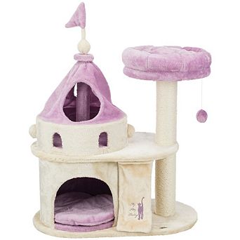 My Kitty Castle Plush Cat Tree, Sisal Scratching Posts, Rustling Fabric