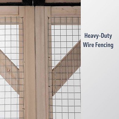 Natura Weatherproof Wooden Cattery with 3 Perches