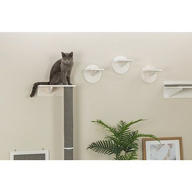 Wall Set 1 Wall Mounted Sisal Cat Scratching Post with Ledge