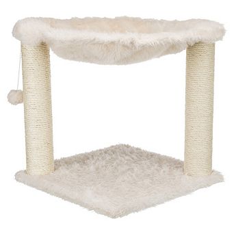 Baza XXL Jute 19.7" Cat Scratching Posts with Hammock & Hanging Cat Toy