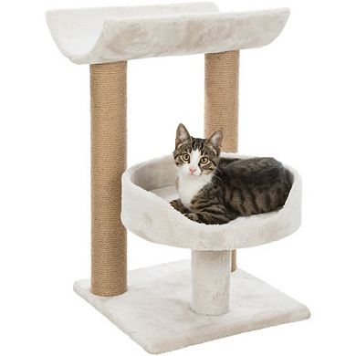 Isaba Plush 2-Level Cat Tree with Sisal Scratching Posts, 2 Perch