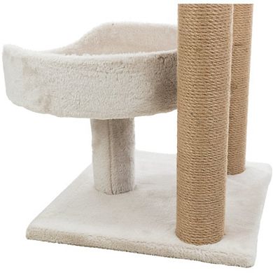 Isaba Plush 2-Level Cat Tree with Sisal Scratching Posts, 2 Perch